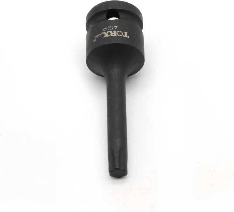 T-MAX IP45 3 Inch Long Black Impact Torx Plus 6 Point Socket Bit 1/2 Inch Square Drive Auto Repair Tool - Image 2